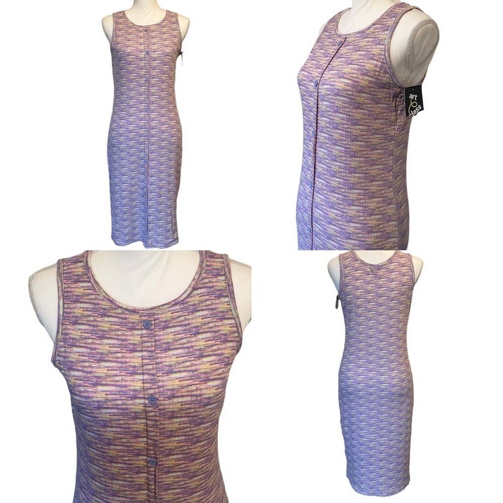 Target Art Class Yellow and Purple Sleeveless Knee-Length Dress Women’s XXL (18)